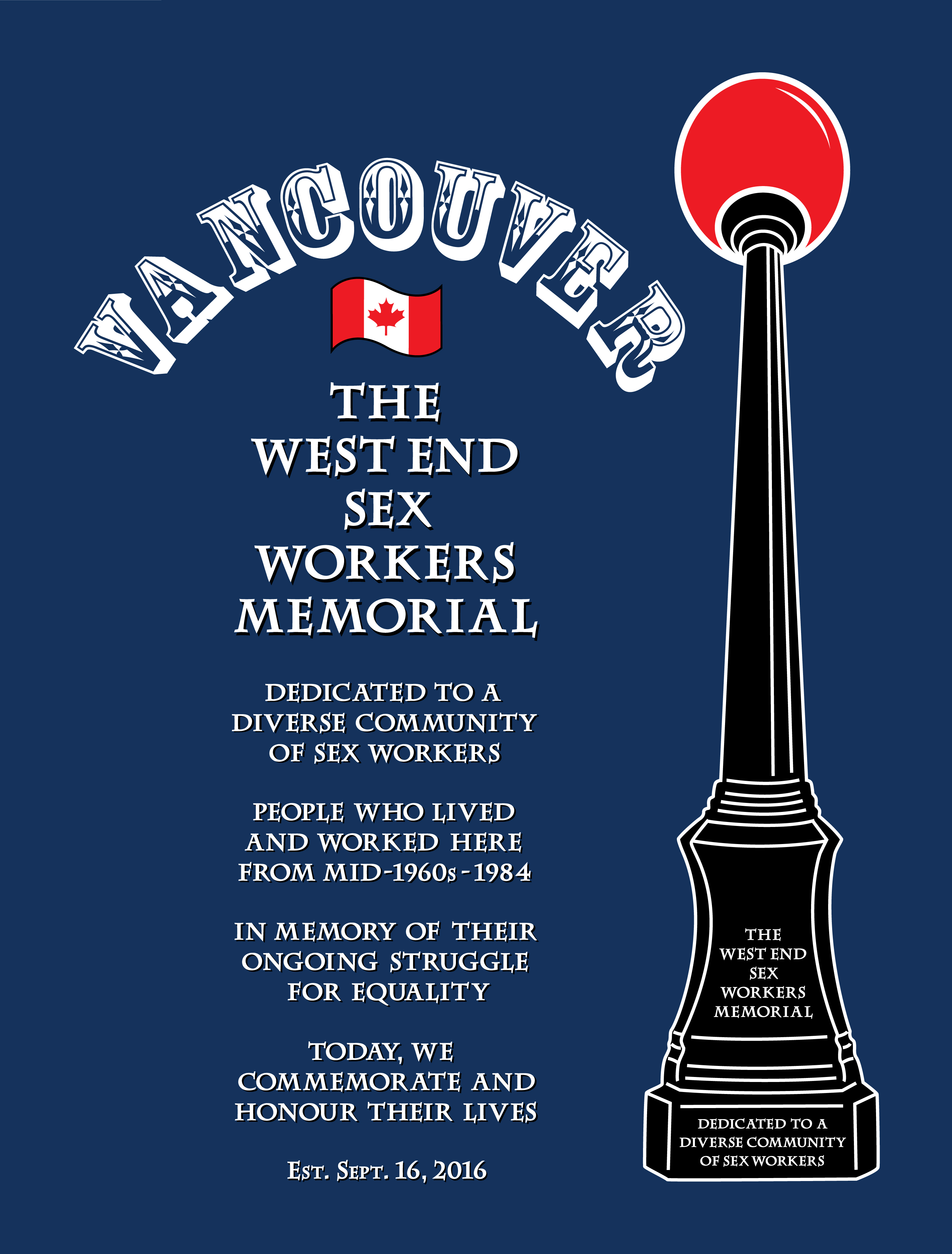West End Sex Workers Memorial, Est. Sept. 16, 2016. Illustration: A. Sorfleet